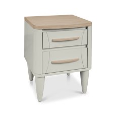 Norman Scandi Oak & Soft Grey 2 Drawer Nightstand