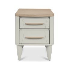 Norman Scandi Oak & Soft Grey 2 Drawer Nightstand