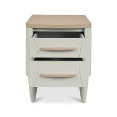 Norman Scandi Oak & Soft Grey 2 Drawer Nightstand