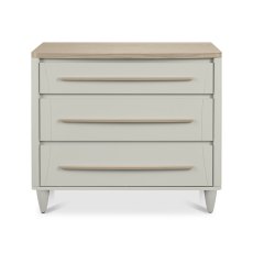 Norman Scandi Oak & Soft Grey 3 Drawer Chest