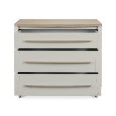 Norman Scandi Oak & Soft Grey 3 Drawer Chest