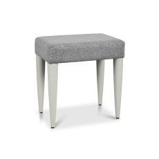 Norman Scandi Oak & Soft Grey Stool - Grey Fabric