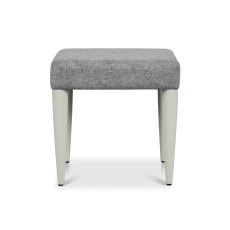 Norman Scandi Oak & Soft Grey Stool - Grey Fabric