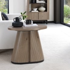 Astra - Grey Oiled Oak Oval Lamp Table Astra - Grey Oiled Oak Oval Lamp Table