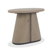 Astra - Grey Oiled Oak Oval Lamp Table Astra - Grey Oiled Oak Oval Lamp Table