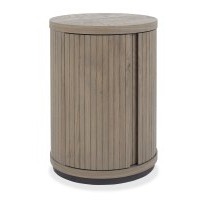 Astra - Grey Oiled Oak Round Lamp Table Astra - Grey Oiled Oak Round Lamp Table
