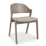Astra - Grey Oiled Oak Dining Chair in Grey Bonded Leather (Pair) Astra - Grey Oiled Oak Dining Chair in Grey Bonded Leather (Pair)