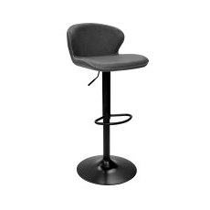 Rosso - Gas Lift Swivel Bar Stool in Dark Grey Vintage Faux Leather Rosso - Gas Lift Swivel Bar Stool in Dark Grey Vintage Faux Leather