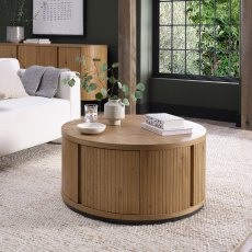 Astra - Rustic Oak Round Coffee Table Astra - Rustic Oak Round Coffee Table