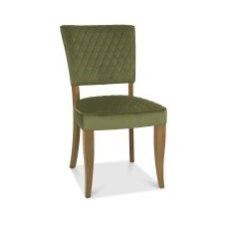 Constable - Rustic Oak Dining Chair in Cedar Velvet (Pair) Constable - Rustic Oak Dining Chair in Cedar Velvet (Pair)