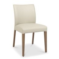 Henley - Weathered Oak Dining Chair in Ivory Bonded Leather (Pair) Henley - Weathered Oak Dining Chair in Ivory Bonded Leather (Pair)