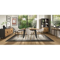 Castello Rustic Oak & Peppercorn 4-6 Seater Extension Dining Table