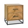 Varo Rustic Oak 2 Drawer Nightstand