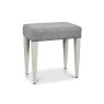 Norman Scandi Oak & Soft Grey Stool - Grey Fabric