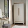 Norman Scandi Oak & Soft Grey Double Wardrobe