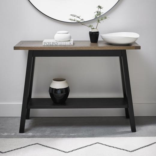 Shelf it, style it, love it. The Rosen Weathered Oak & Peppercorn Console Table is here to keep your...